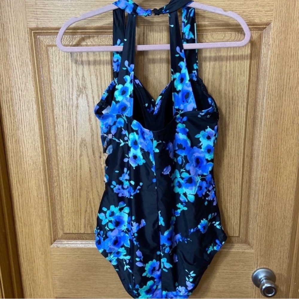 New Vintage look hback skirted Sarong Swimsuits For All one piece plus size 24 - Picture 5 of 5